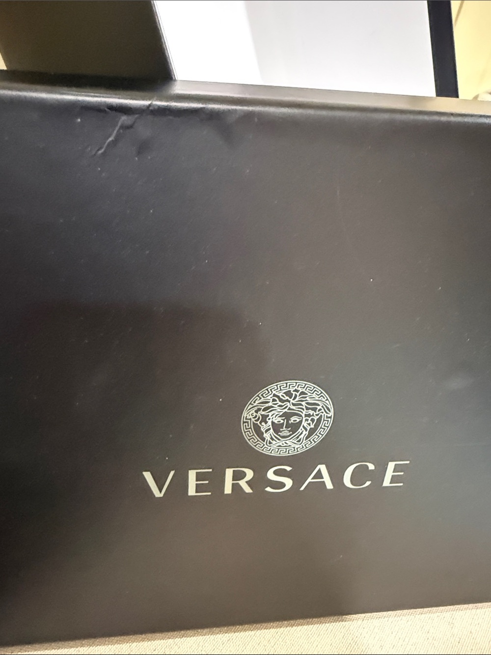 Versace Black and White Gift Box with Silver Logo Accent 12” x 8.5” - Picture 4 of 12